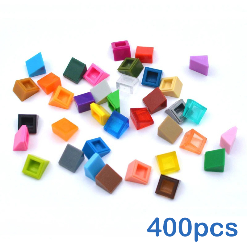 400 pçs diy blocos de construção figura suave tijolos chanfrados 1x1 brinquedos educativos criativos para crianças tamanho compatível com 54200