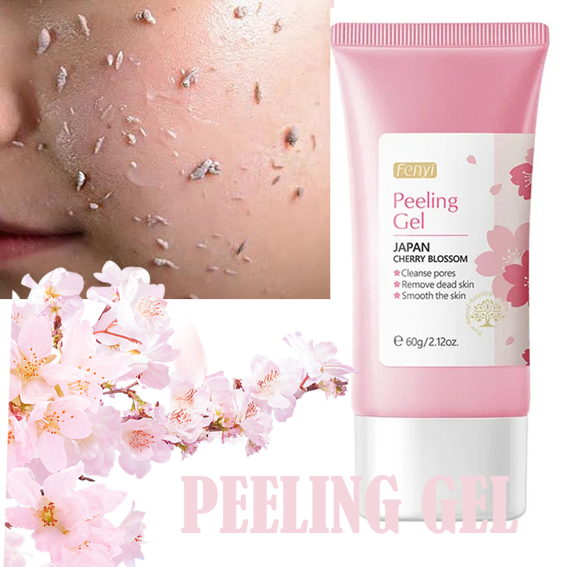 Gel exfoliant pour le visage, 60g, soin pour la peau, blanchissant, hydratant, réparation, gommage du visage, nettoyant, traitement des points noirs, élimine la crème pour le visage