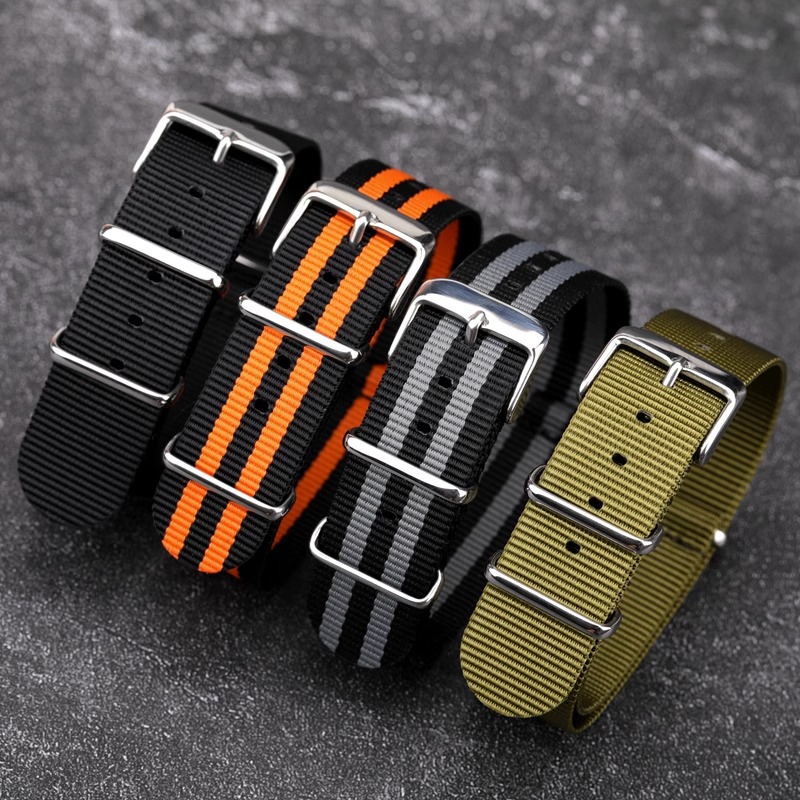 Universal Canvas Watch Band 18mm 20mm 22mm Nylon Wristband nato Watch Strap For SEIKO Tissot Swatch OMEGA IWC CASIO Bracelet