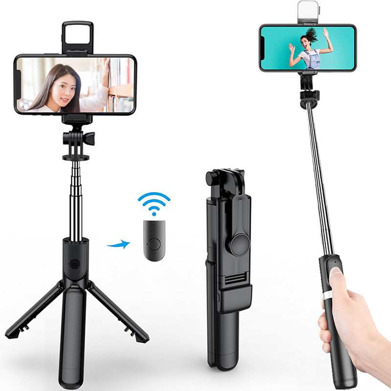 Nuevo palo de Selfie Bluetooth, soporte para teléfono móvil, Mini trípode retráctil portátil multifuncional con obturador remoto inalámbrico