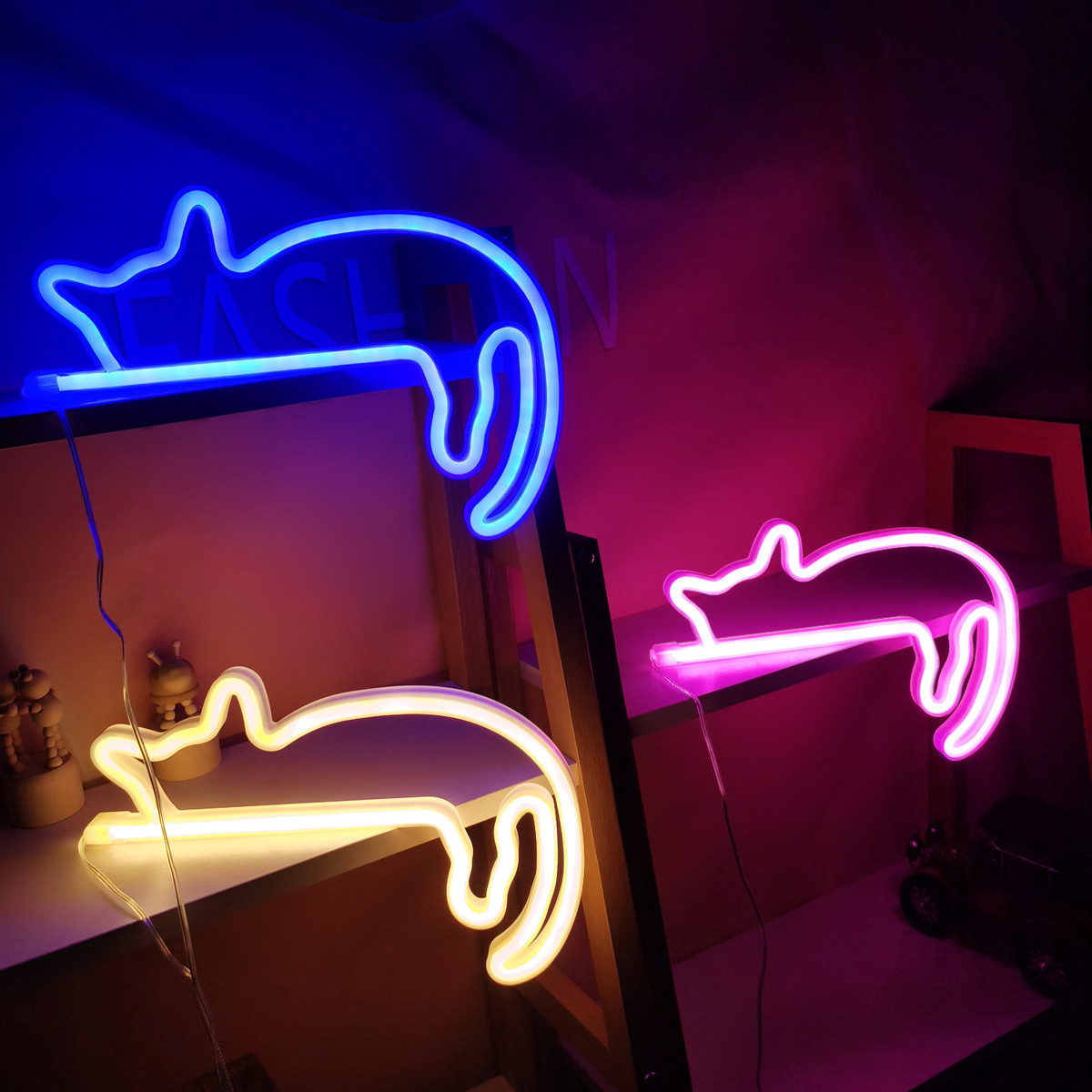Katze Neon Schild für Wand Dekor Led Leuchten Schild Dekor Pet Store Tier Club USB für Zimmer Wand Home Party Geburtstag Geschenk