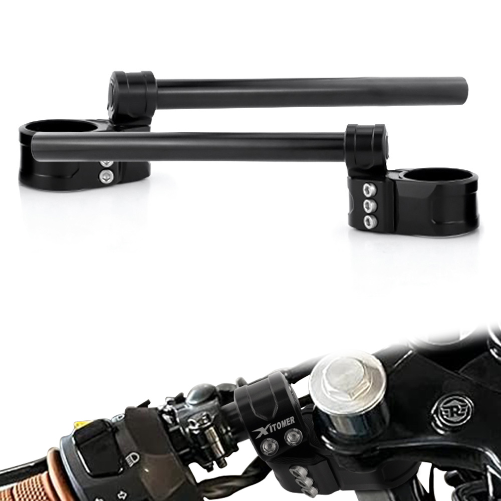 Motorfiets Stuur Clip-On Handle Bar Raiser Universele Fit Voor 37mm 41mm 43mm 50mm 53mm 55mm Verstelbare Clip-ons Stuur