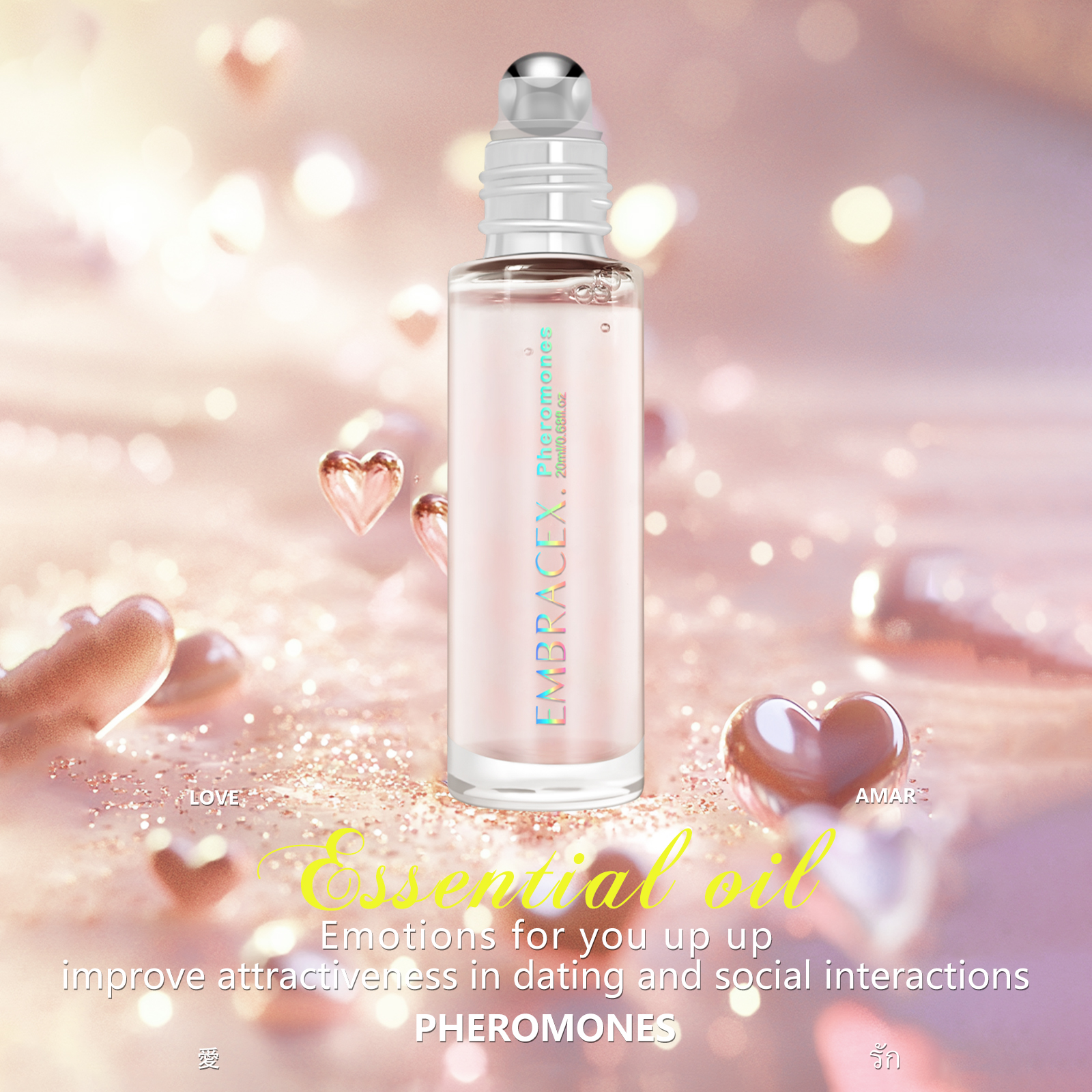 20ml perfumes de feromônio óleos essenciais perfume de feromônio feminino rolo de óleo em perfume presentes cuidados com a pele
