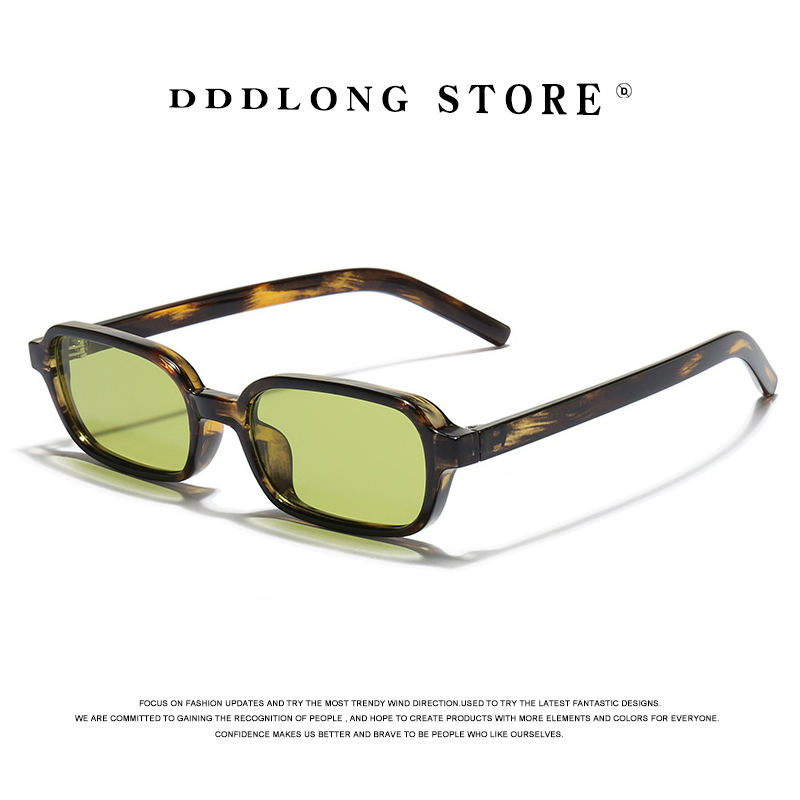 DDDLONG Lunettes de soleil carrées rétro Y2K Punk pour femmes et hommes, lunettes de soleil classiques vintage UV400, lunettes de soleil d'extérieur D720