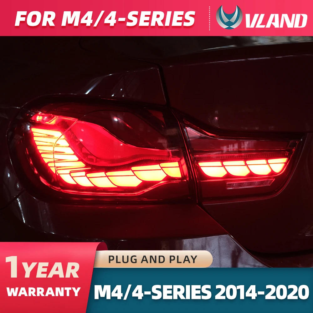 Задние фонари Vland Full LED в стиле GTS для BMW 4 серии F32 F33 F36 M4 F82 F83 (2014-2020), комплект Plug and Play для замены и модернизации