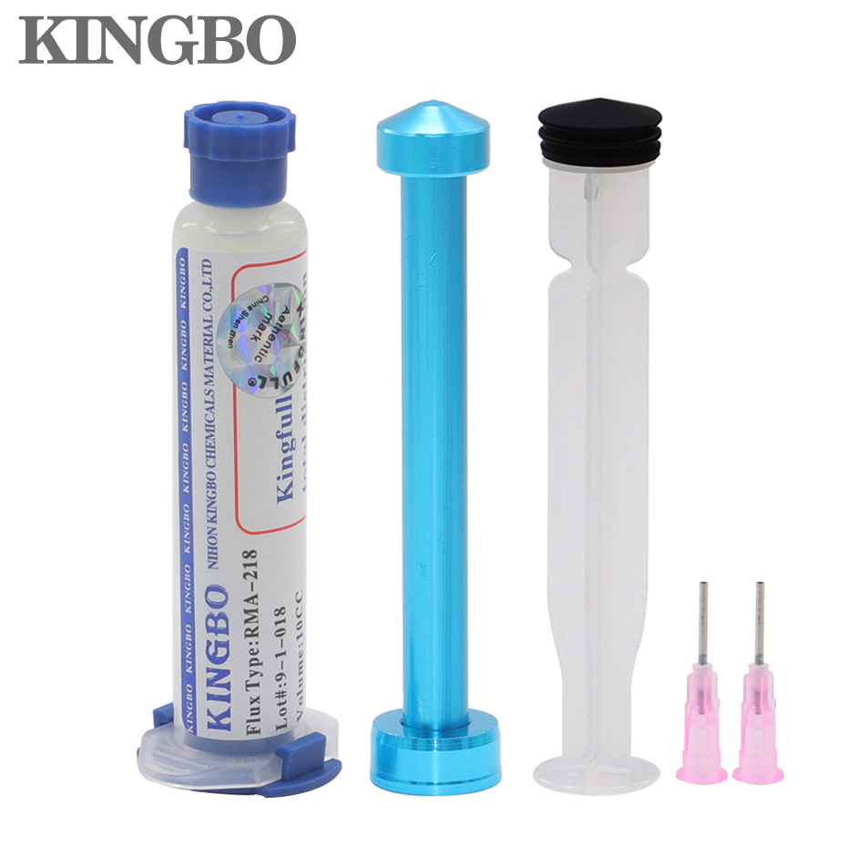 10cc original KINGBO RMA-218 Flujo de alta calidad, sin limpieza, entrega gratuita con aguja