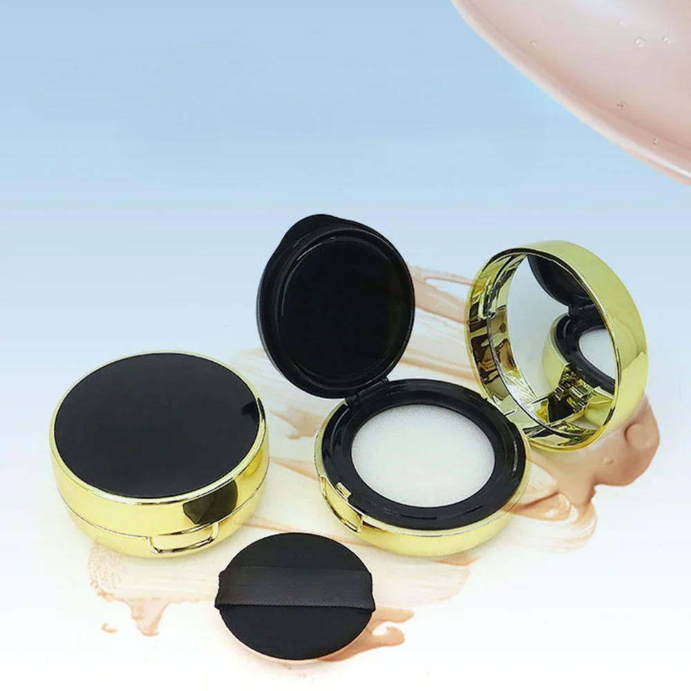 Mini caja DIY con cojín de aire, ataúd vacío con espejo, crema BB, contenedor de cosméticos con esponja, estuche de maquillaje para base, cuidado de la piel