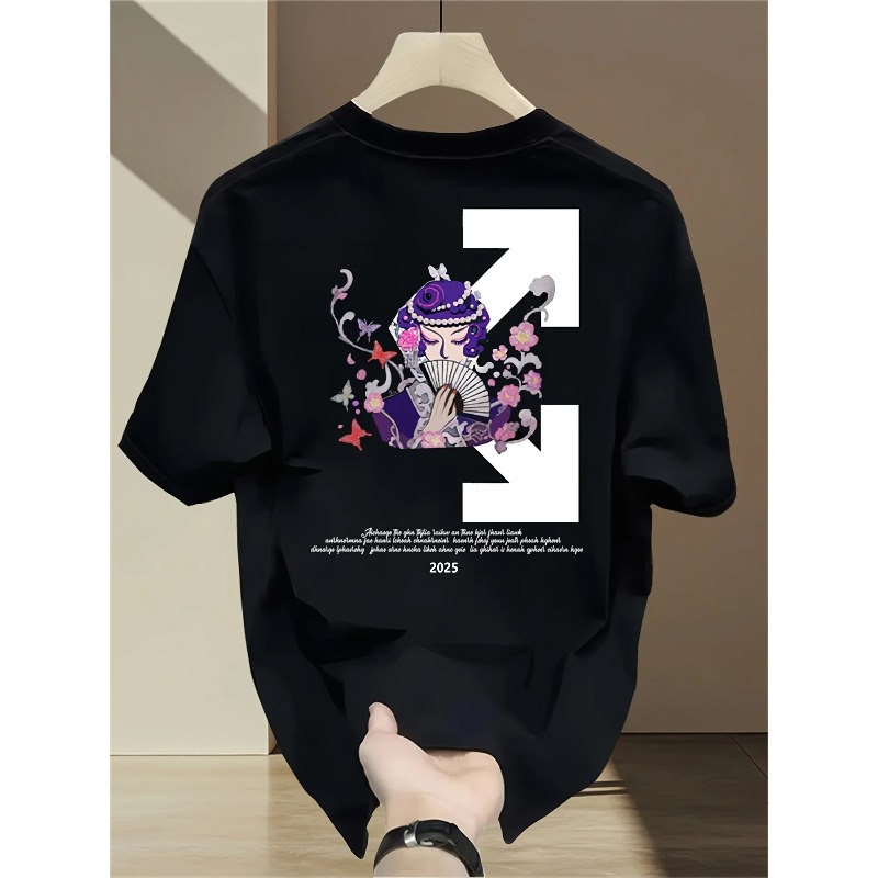 Kaos lengan pendek baru terbuat dari 100% katun murni, cocok untuk pria dan wanita. Ini bergaya musim panas, longgar dan kasual.