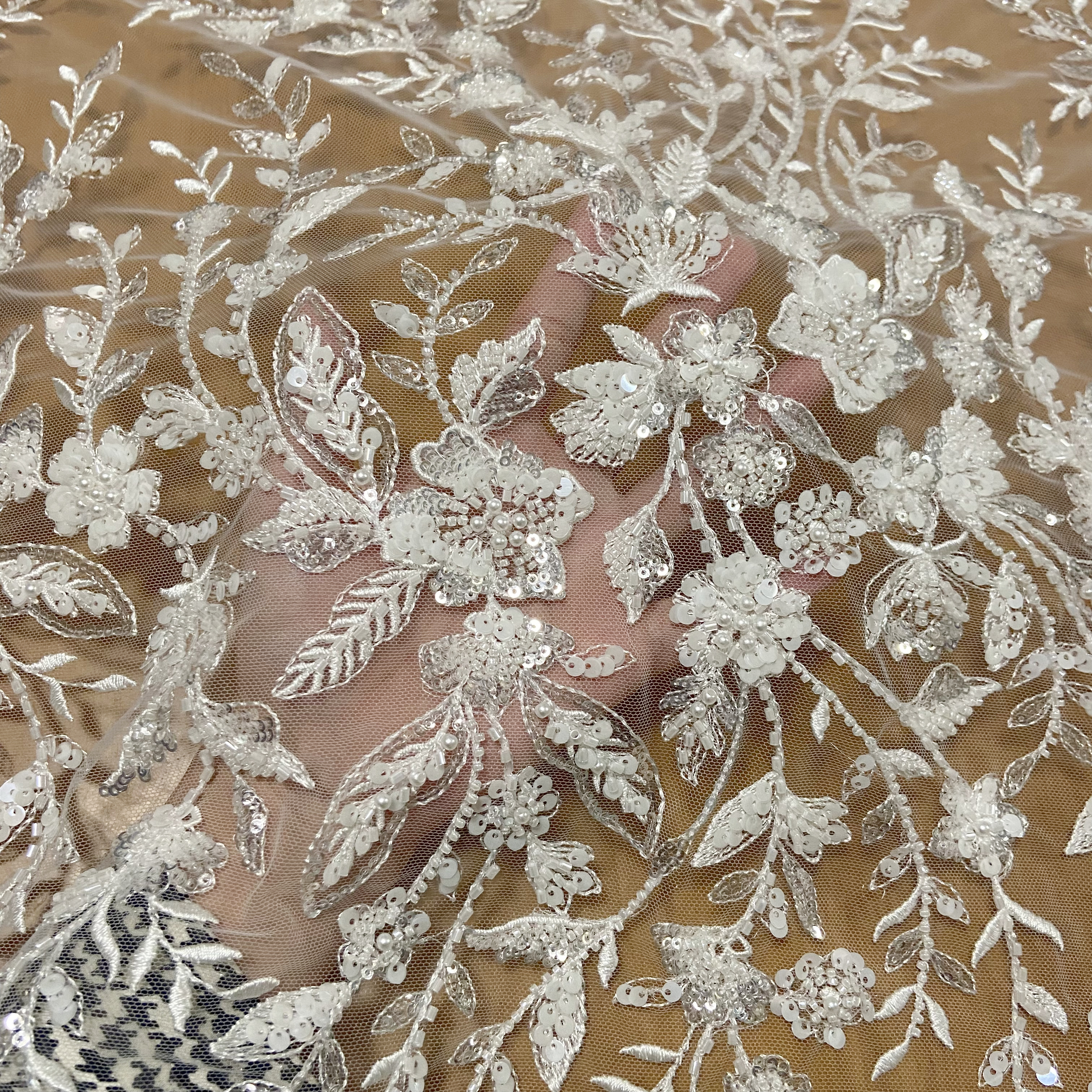 2022ใหม่ High-End งานแต่งงานลูกปัด Sequins ผ้าลูกไม้