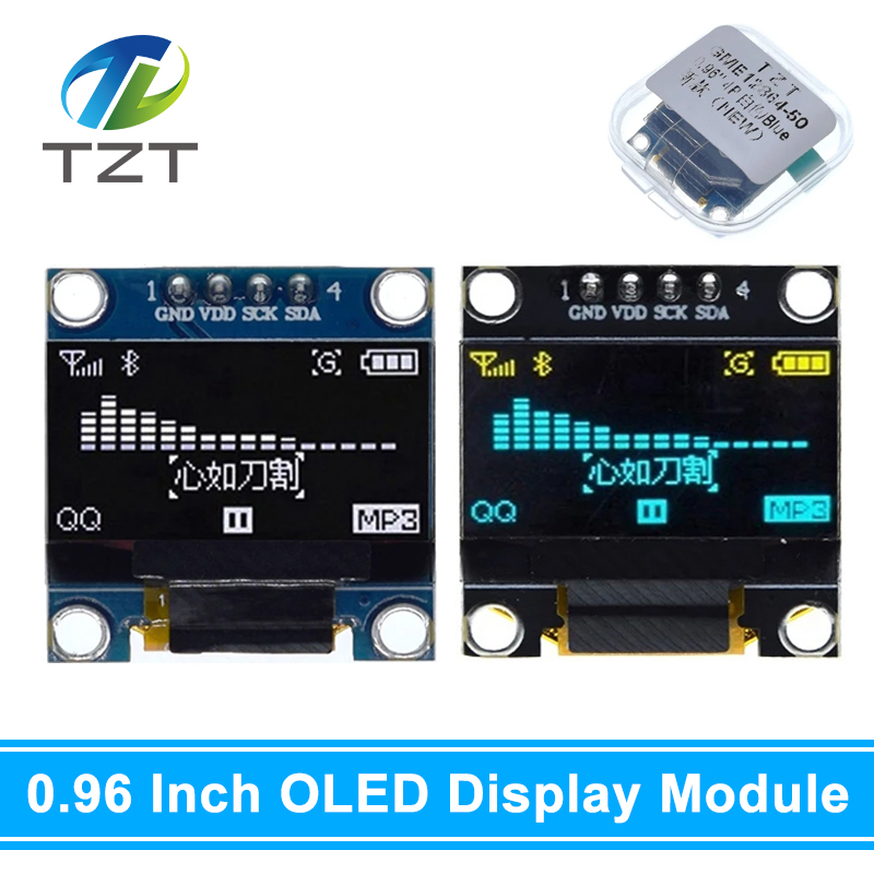 DIYTZT оригинальный 0,96-дюймовый oled IIC последовательный белый OLED-дисплей модуль 128X64 I2C SSD1306 12864 плата ЖК-экрана для Arduino