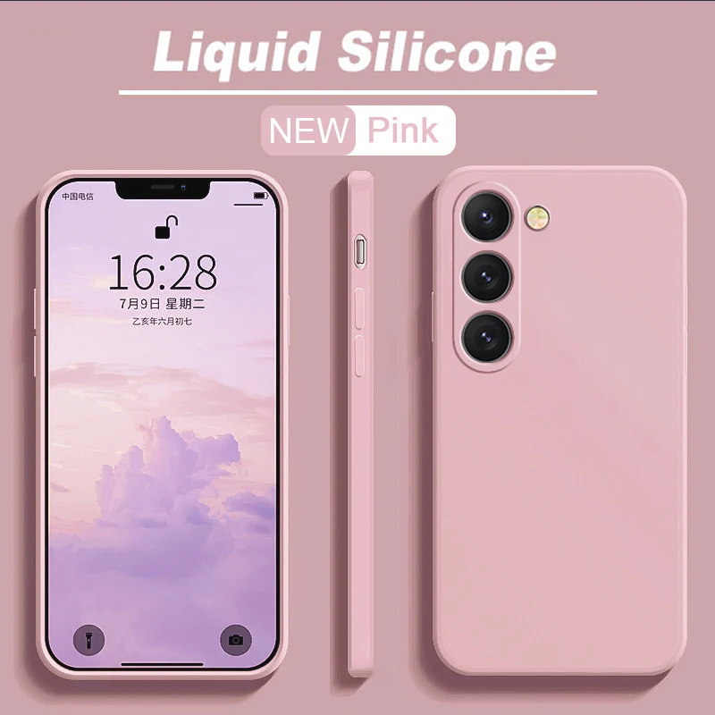 Custodia in silicone liquido originale per Samsung Galaxy S25 S24 S23 S22 S21 S20 Plus FE UItra Soft Candy Cover posteriore S8 S9 S10 Plus