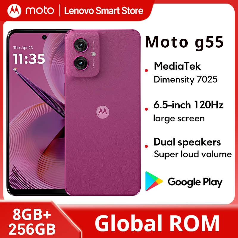Motorola MOTO G55 Smartphone Original Global ROM 6.5-inch 120Hz Display 256GB MediaTek Dimensity 7025 50MP Cellphone