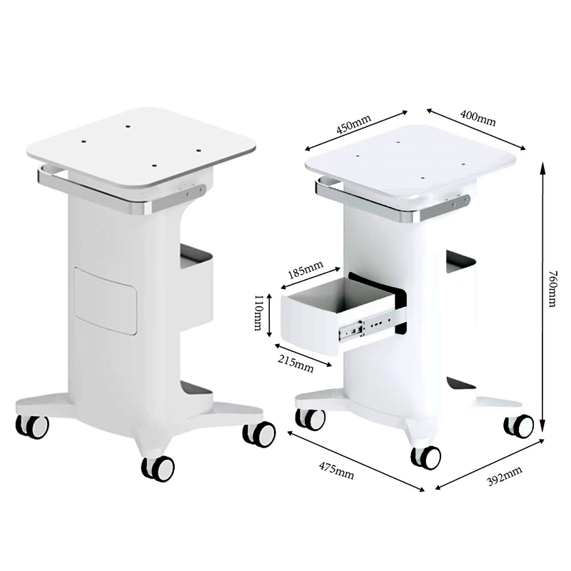 Carro con cajón de almacenamiento médico rodante profesional, uso en salón de belleza Dental, carrito de belleza de salón de Spa de Metal