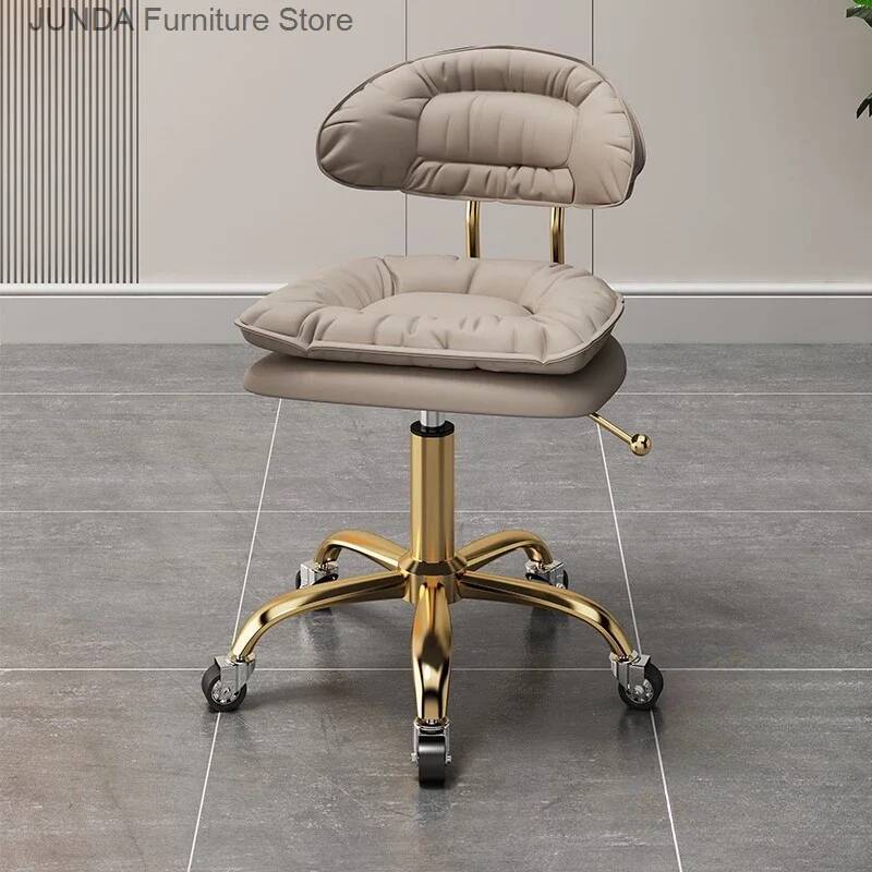 Respaldo de tratamiento Silla de peluquero profesional salón maestro Silla de salón taburete con ruedas barbería 자 Silla muebles de salón AA
