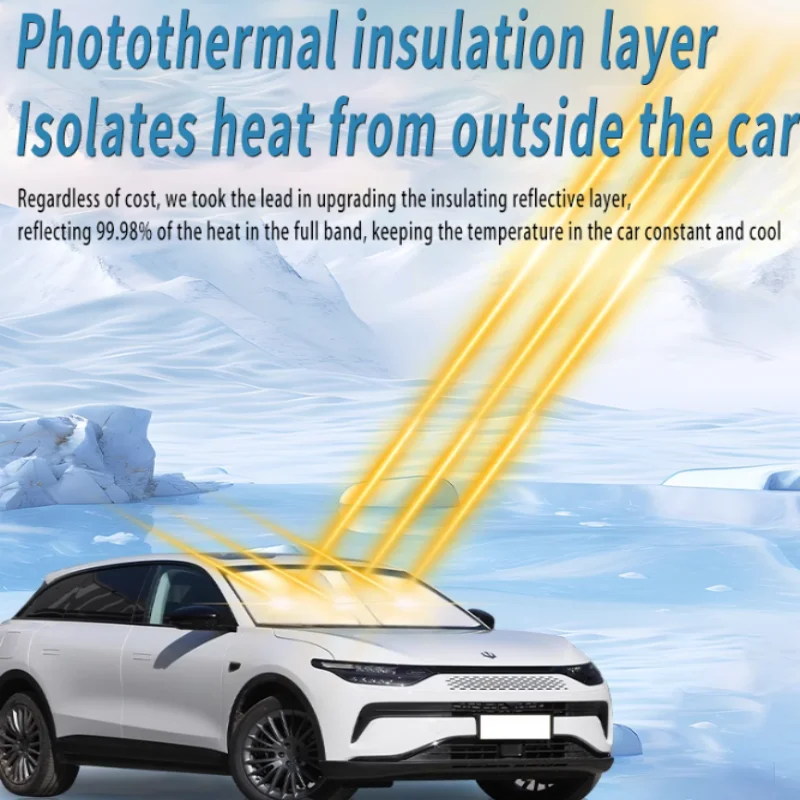 Foldable Car Sun Visor For Lincoln MKC 2015~2019 2016 Front Windshield Sunshade Heat Insulation Summer Cooling Auto Accessories