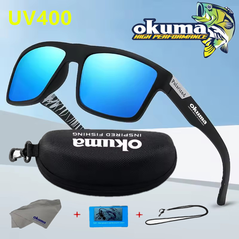 Okulary przeciwsłoneczne polaryzacyjne Okuma UV400 dla mężczyzn i kobiet, do wędkowania, sportów outdoorowych, jazdy na rowerze, polowania i prowadzenia samochodu.