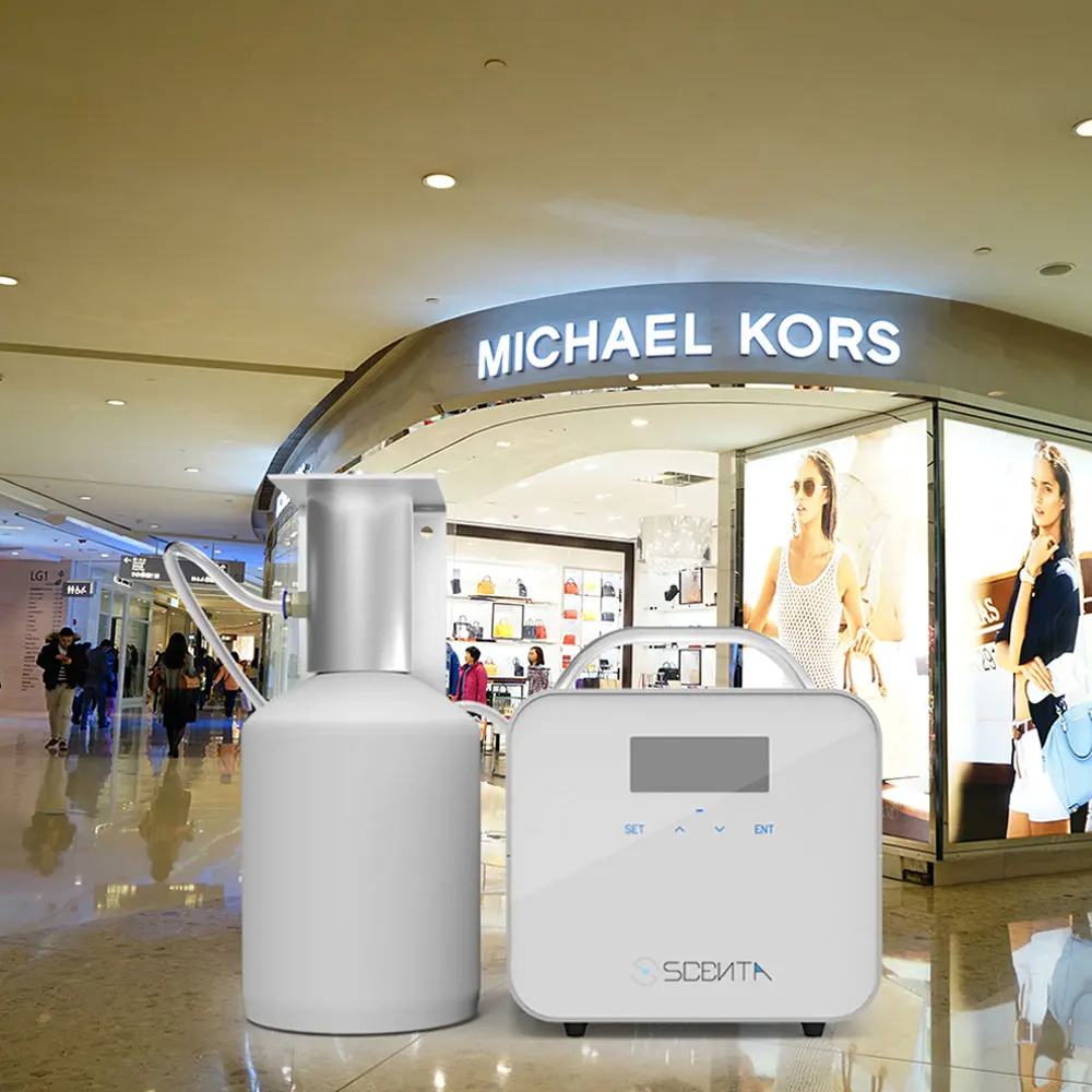 Senta-máquina de Aroma de aceite de Perfume de aire, Control por Bluetooth, Etiqueta Privada, diseño de Metal, para mercadotecnia de Aroma