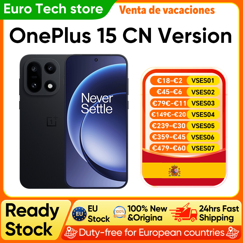 Smartphone OnePlus 15, Snapdragon 8 Elite Gen 5, écran 6,78'' avec fréquence de rafraîchissement de 165 Hz, triple caméra arrière 50 MP, 7300 mAh