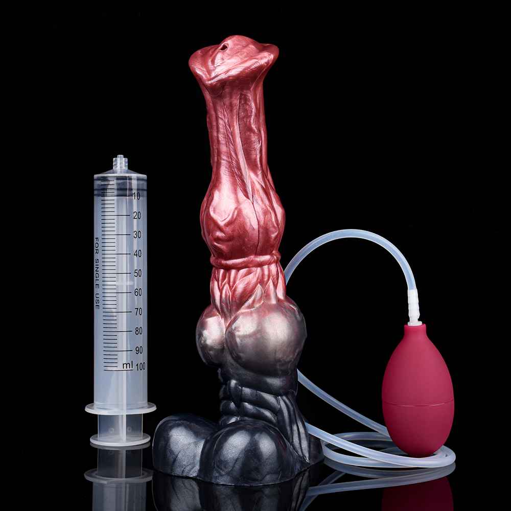 FAAK Fantasie Squirting Penis Realistische Pferd Knoten Ejakulation Dildo Silikon Große Anal Plug Sex Spielzeug Für Frauen Männer Anal Plug