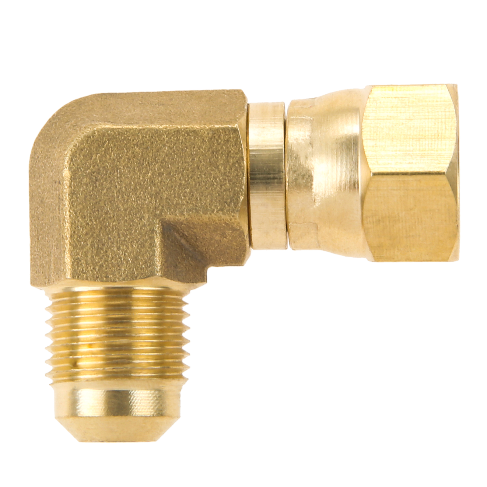 Adaptateur de Raccord de Propane à Connecteur Coudé Résistant à 90 °, pour Radiateurs à Gaz à Vague Olympienne Basse Pression avec Évasement Femelle et Mâle de 3/8 Pouces