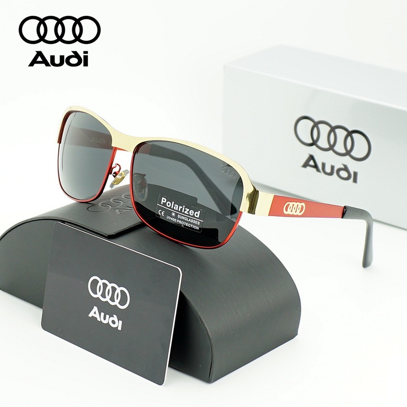 AUDI – lunettes de soleil polarisées pour hommes, anti-éblouissement, de luxe, UV400, Oculos De Sol Masculino