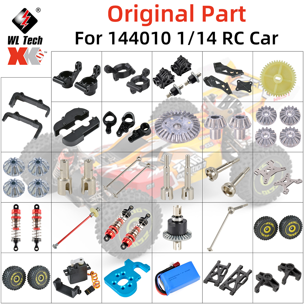 อะไหล่รถ RC Wltoys 144010 ของแท้ ESC สวิงอาร์ม ดิฟเฟอเรนเชียล เวฟบ็อกซ์ ยาง โช้คอัพ