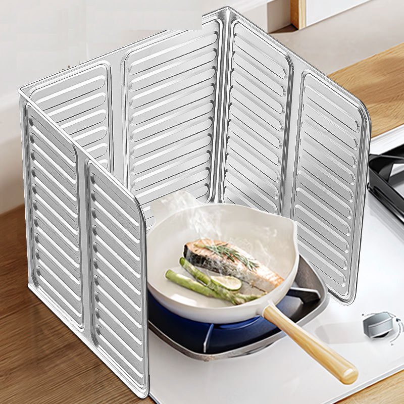Bouclier thermique robuste en papier d'aluminium pour cuisine, barbecue, cuisson – Résistant à l'huile, résistant à la chaleur, facile à nettoyer, barrière d'huile coupée en taille