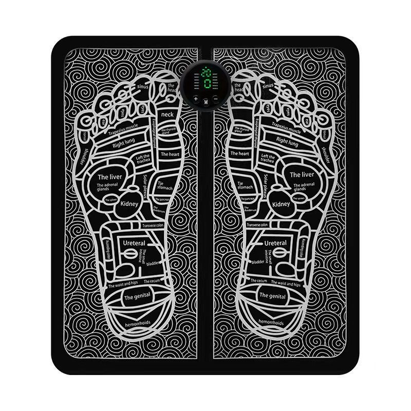 발 마사지 패드 전기 USB 충전식 발 마사지 매트 12가지 모드 19 강도 발 관리 및 휴식