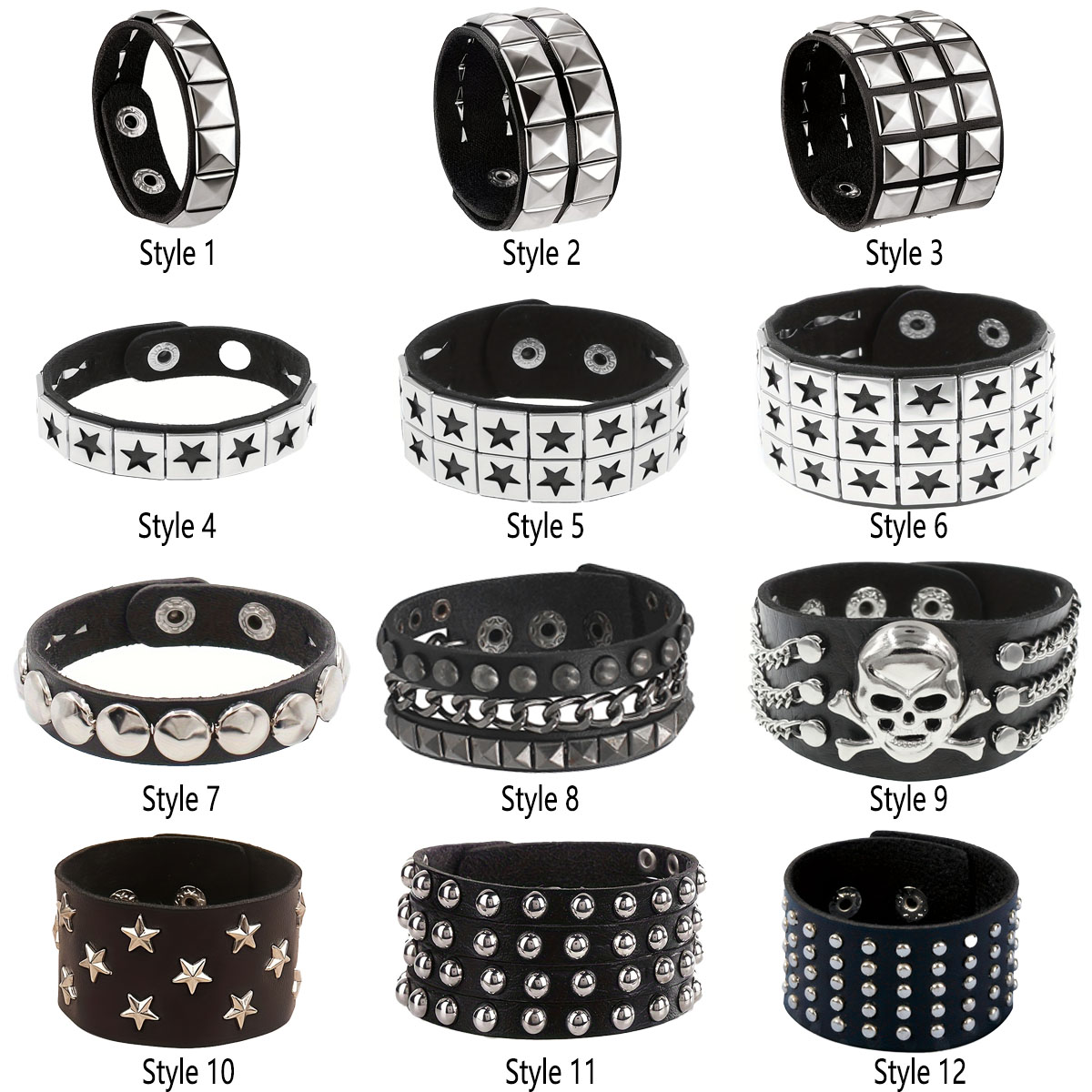 Gelang rantai Multi untuk Cosplay Halloween, gelang menari jalanan, Multi rantai, Retro, Punk Gothic, hadiah untuk pesta Natal, ulang tahun, modis