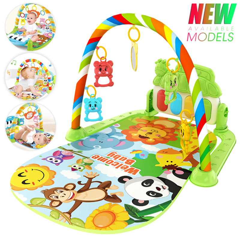 Nova atividade do bebê fitness ginásio rack 0-1 ano de idade recém-nascido educacional música pedal piano criança brinquedo presente mãe e criança suprimentos