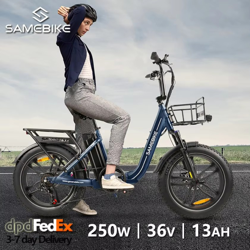 Samebike C05 Pro składany rower elektryczny dorośli rower górski z wymiennym akumulatorem 36V 13Ah 20" x 4.0 Fat ebike