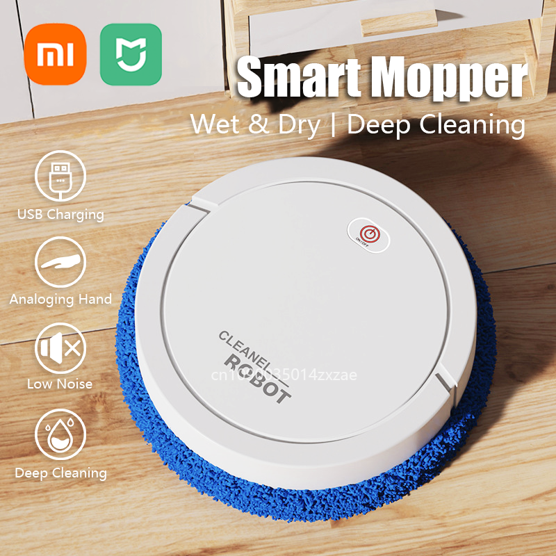 Xiaomi-Robot de fregado inteligente, recargable por USB, húmedo, seco, dos usos, Mini máquinas de barrido inteligentes, silencio, duradero, para oficinas domésticas