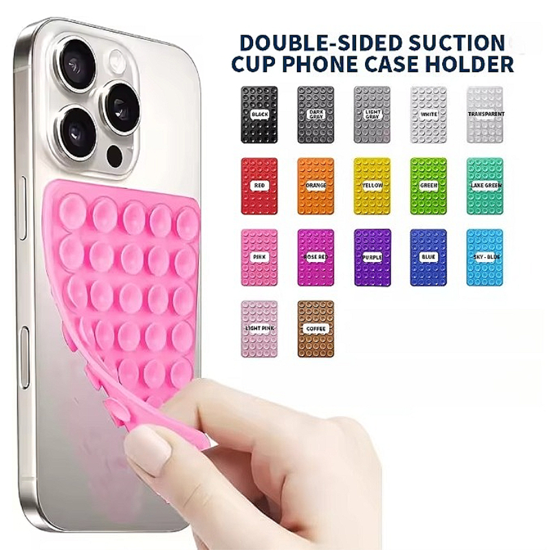 Supporto per telefono con ventosa bifacciale in silicone Supporto mobile a mani libere Viaggio in aereo Essenziale compatibile con qualsiasi smartphone