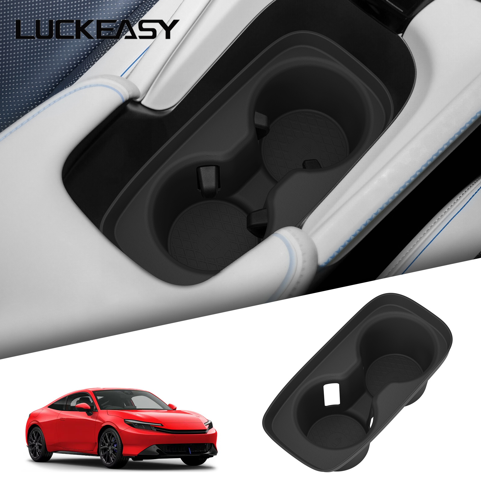 LUCKEASY para Honda Prelude 6.ª Gen BF1 2025-2026, Portavasos para Consola Central, Accesorios para Auto, Caja de Almacenamiento para Bebidas