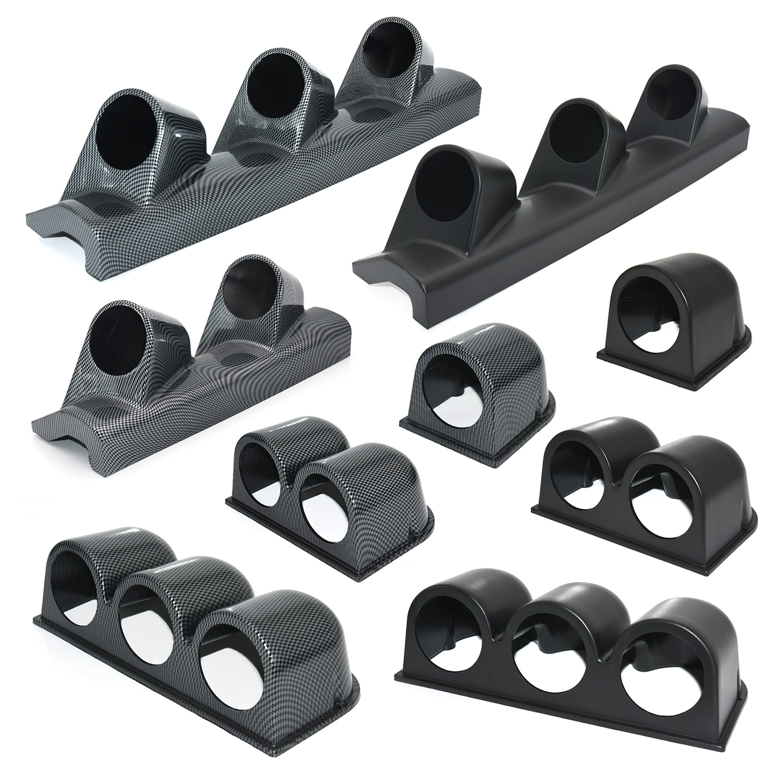 52 MM Auto Gauge Pod Zwart Single & Dual & Triple Hole Gauge Houder Racewagen Links Rechts Drive Beugel voor 2 inch Meter Universeel