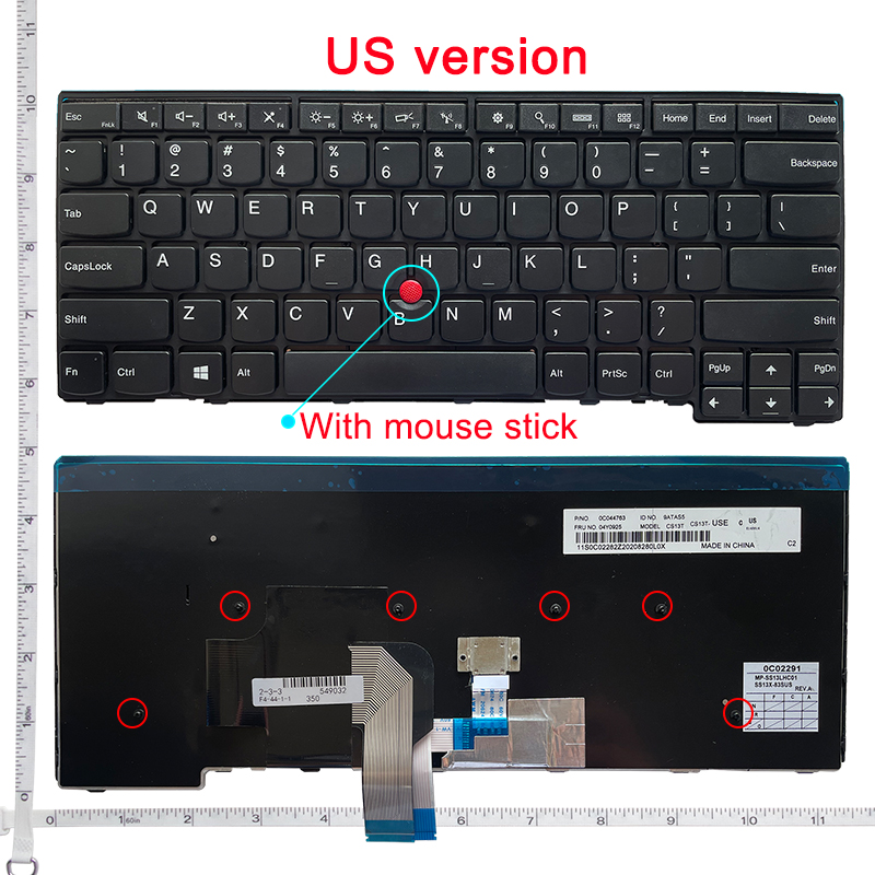 Nuevo teclado estadounidense para Lenovo T440 T440P T440s T431 E431 L440 T431S E440 L450 L460 T450 T450S T460 E431