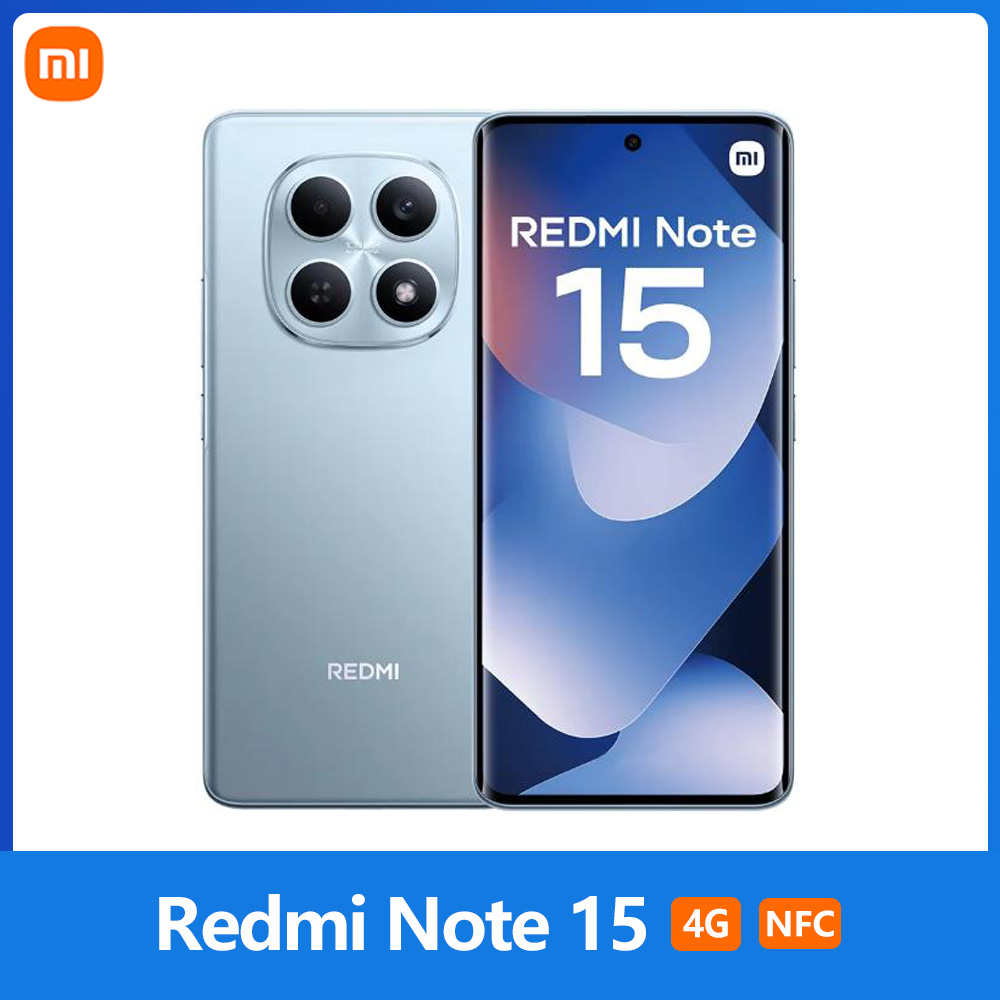 Xiaomi Redmi Note 15 4G, NFC, MediaTek Helio G100-Ultra, 6,77 pollici, 120 Hz, Fotocamera da 108 MP, Batteria da 6.000 mAh, IP64