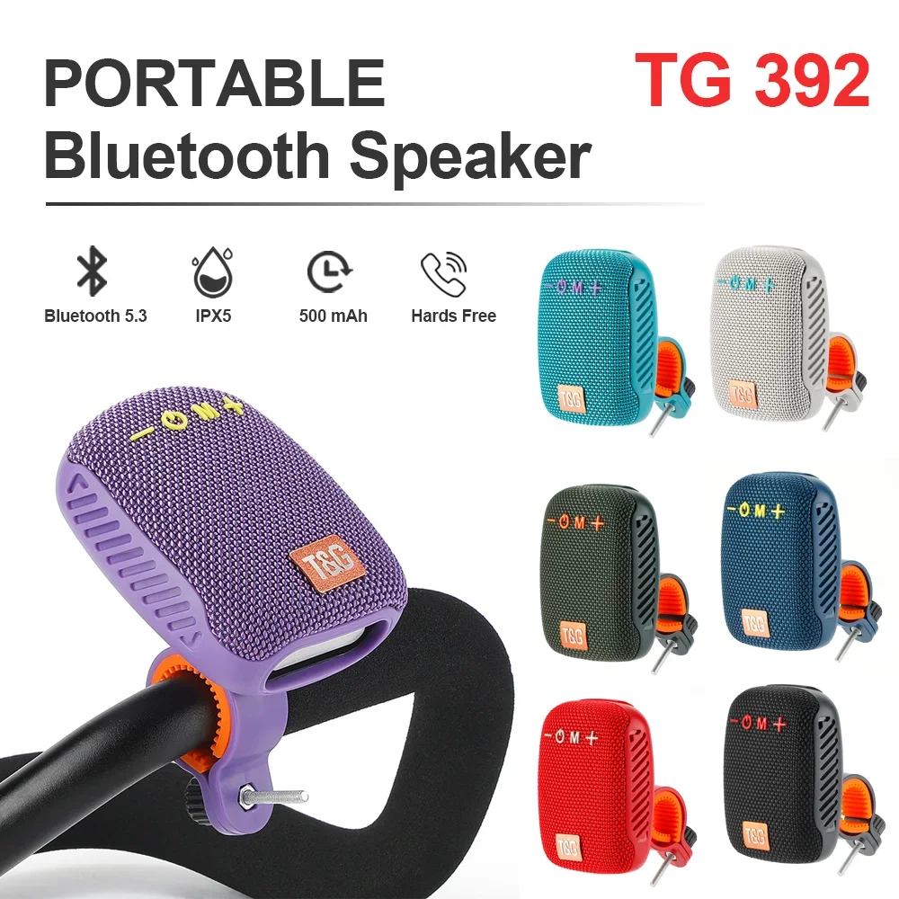Rower zewnętrzny TG392 przenośny głośnik Bluetooth TWS bezprzewodowy Mini Bass Radio FM Soundbar Boombox jazda muzyka odtwarzaj głośnik