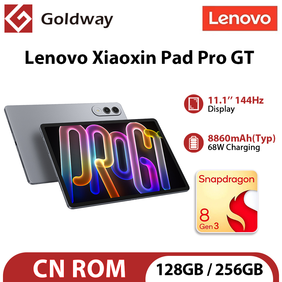 Lenovo Xiaoxin Pad Pro GT 2025 11,1-дюймовый планшет 128 256 ГБ Snapdragon 8 Gen3 144 Гц 3,2K ЖК-дисплей 13 МП Камера 68 Вт Зарядка 8860 мАч