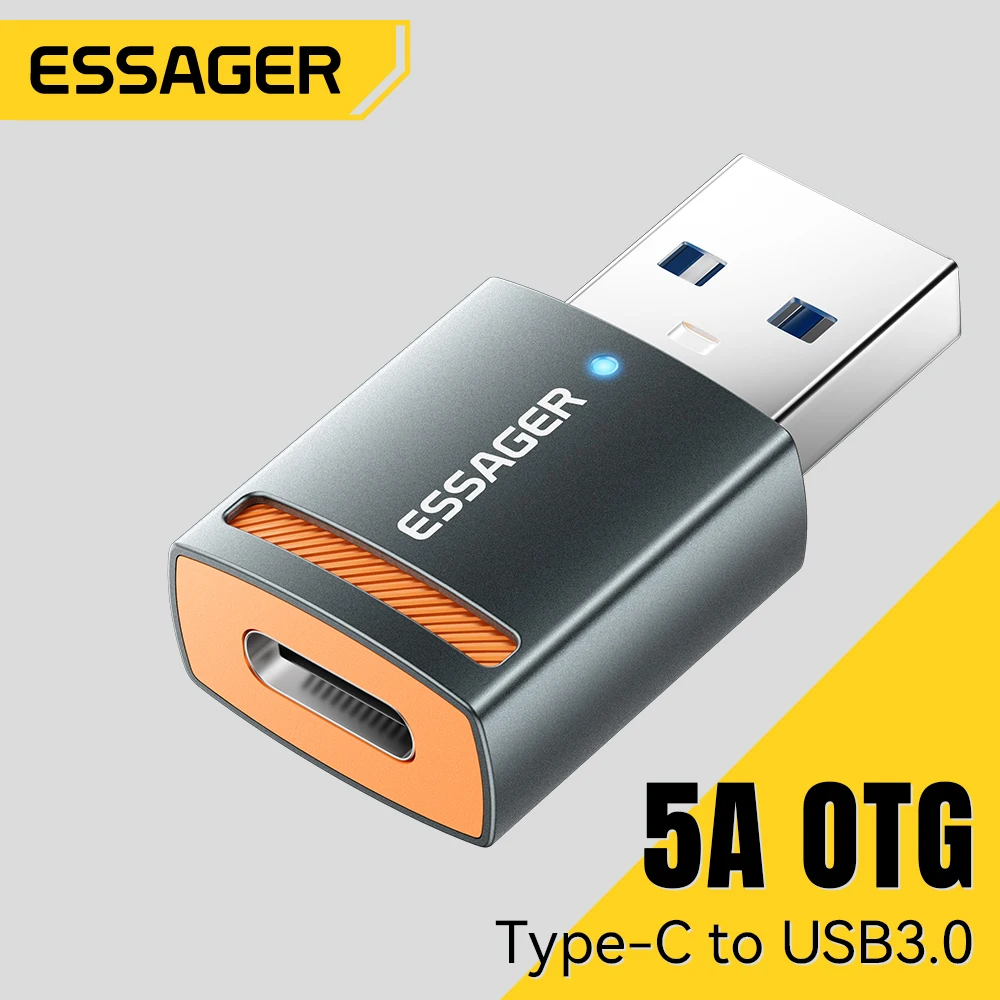 Essager USB 3.0 Adapter OTG USB A Female to Type C Adapter Male Converter For Macbook Pro Air Samsung S20 S10 USB OTG Connector