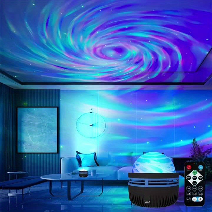 Projektor Gwiazd Galaxy RGB, Zasilany przez USB, Sterowany Pilotem, Lampka Nocna, Idealny na Prezent Urodzinowy, Dekoracja Pokoju na Imprezy Świąteczne