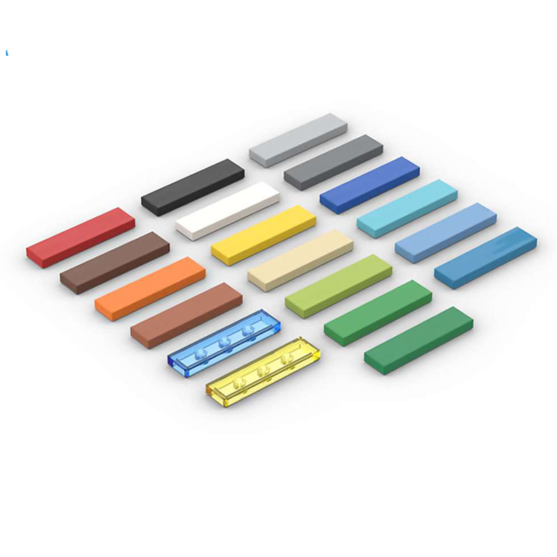 Blocs de construction BUlk, 50 pièces, briques à figures fines lisses 1x4 points, taille créative éducative, Compatible avec 2431 jouets pour enfants