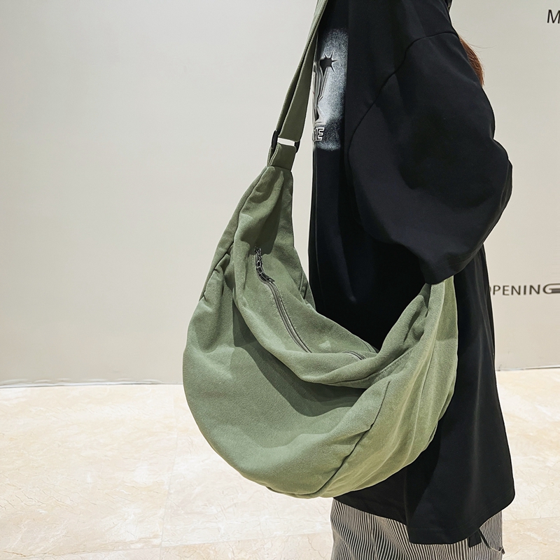 Effen Kleur Canvas Vrouwelijke Crossbody Tassen Voor Vrouwen Grote Capaciteit Boodschappenger Tas Student Schoudertas Unisex Schooltas