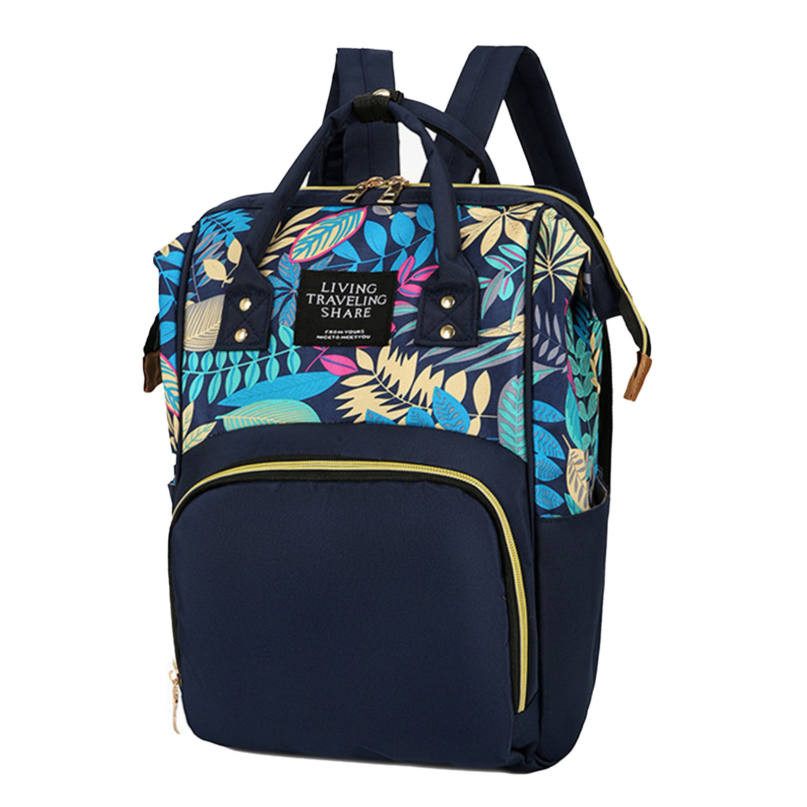 Bolsa de viagem para maternidade, mochila essencial de grande capacidade com bolso traseiro anti-roubo para fraldas de garrafa, leite em pó