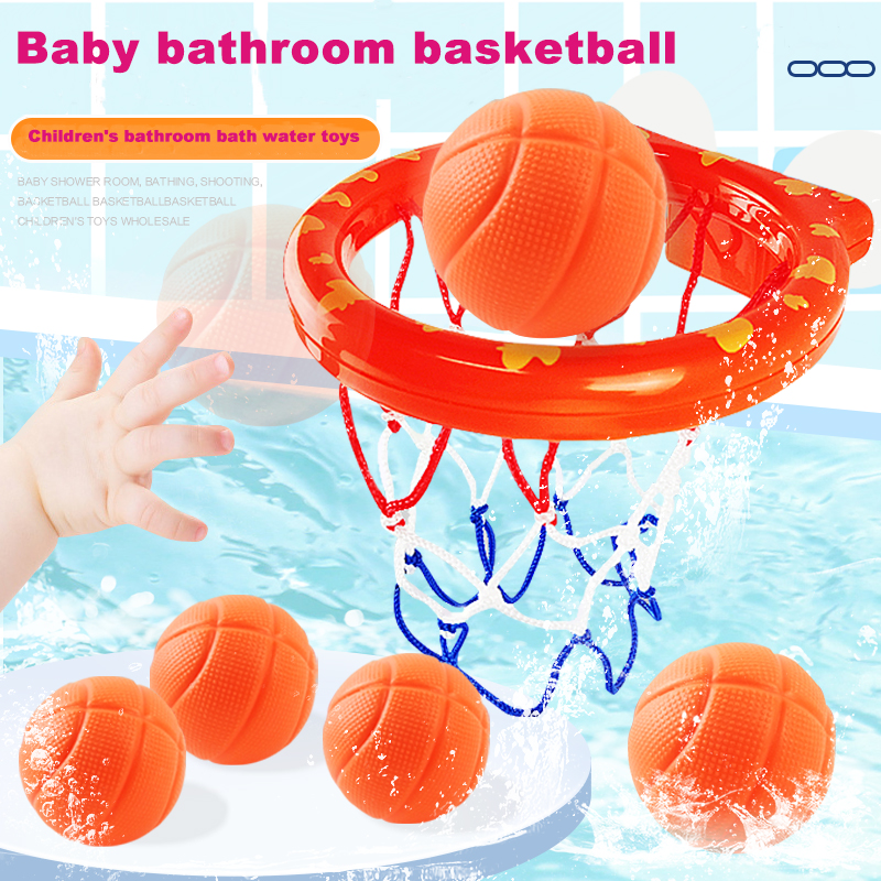 Juguetes de baño para bebé, juguetes acuáticos para niño pequeño, Mini cesta de tiro, bañera, juego de agua, aro de baloncesto, juego de agua