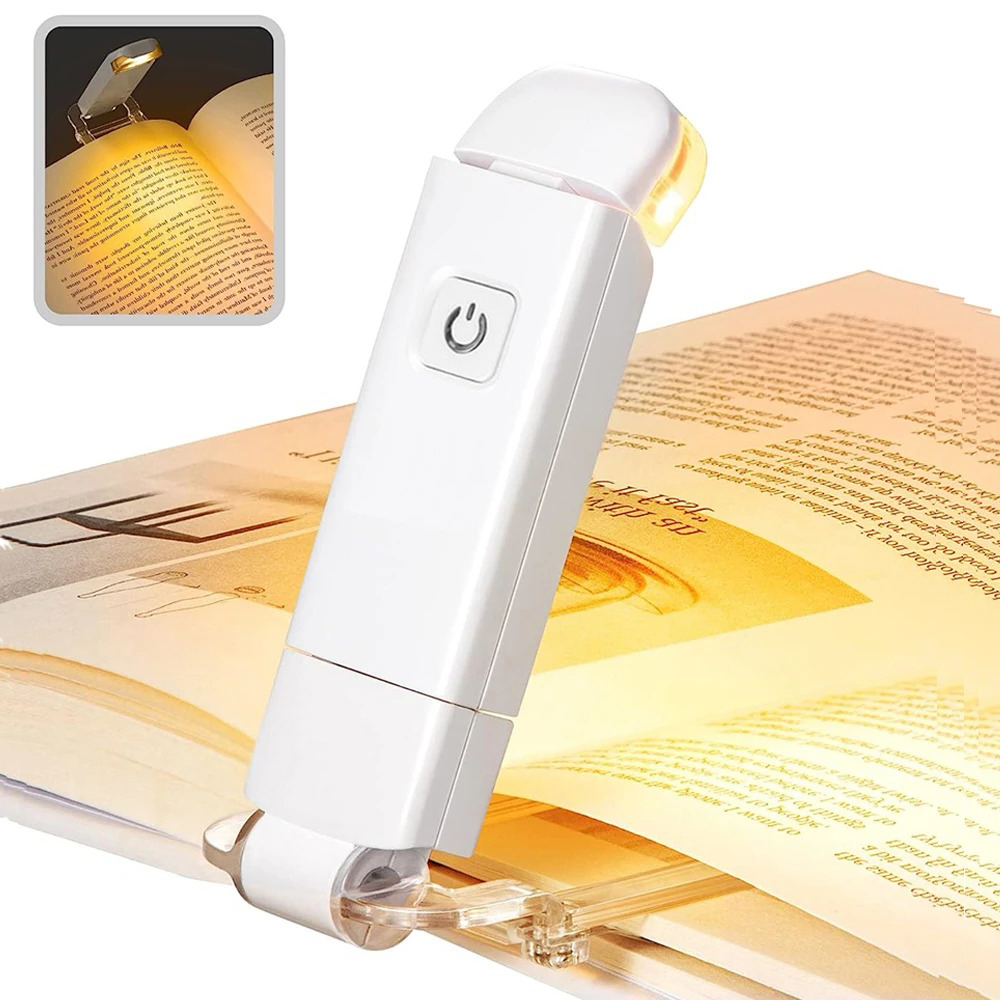 Mini-Licht Leseclip Licht führte kleine Nachtlicht USB-Aufladung einstellbare Helligkeit Augenschutz tragbar