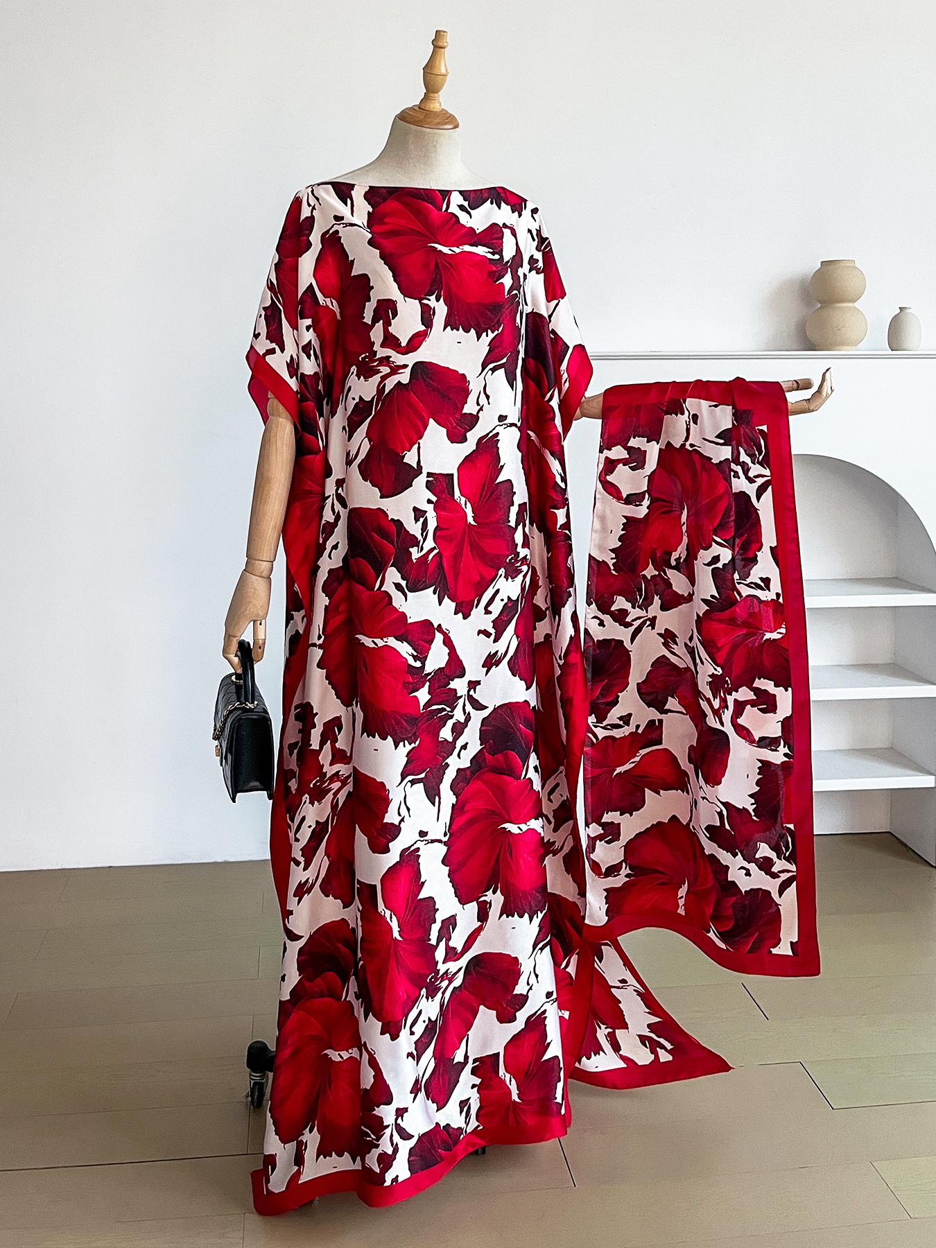 Summer Short Sleeve Cotton Abaya Dress for Women 2026 New Dubai Style Maxi Islam African Dress with Big Scarf for Ladies