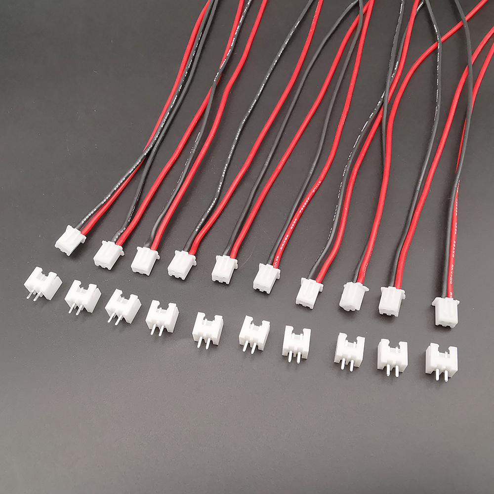 10 zestawów 1S 2Pin JST XH 2.54mm złącze z gniazdem kablowym Lipo akumulator Balance kabel ładowarki 22AWG drut silikonowy 10/15/20CM
