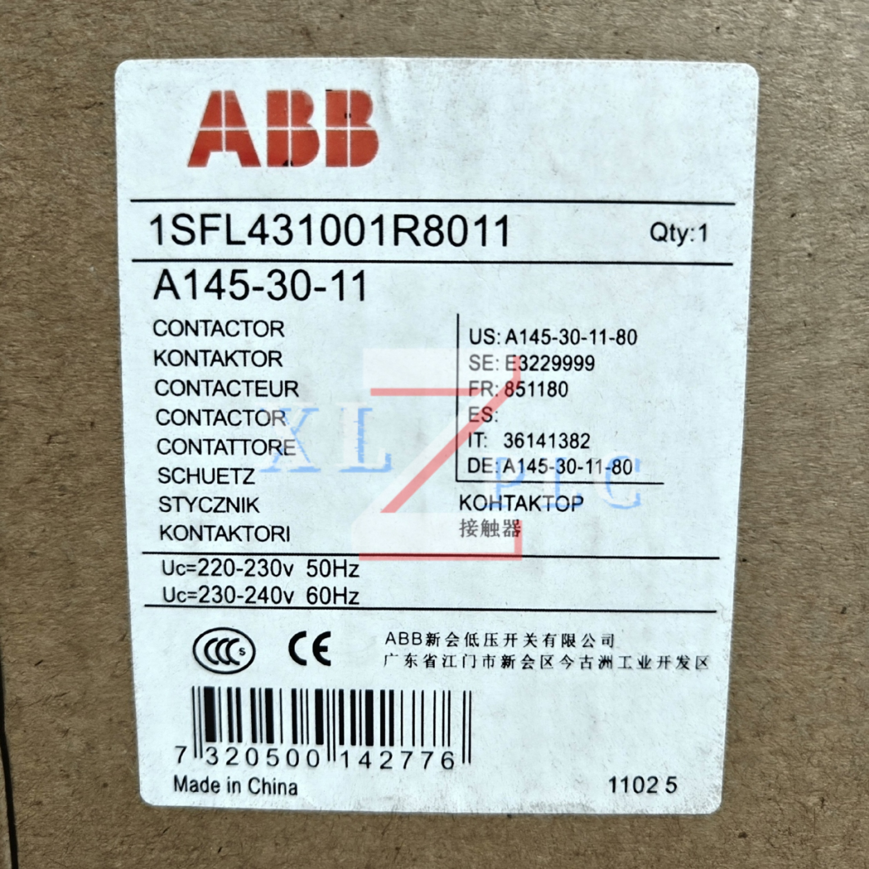 Contator novo original A145-30-11 220VAC A145-30-11 AC220V