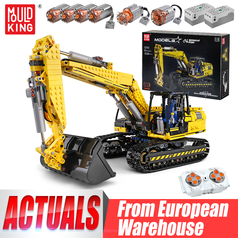 Mould King 13112 Jouets de voitures techniques Le modèle d'excavatrice motorisée MOC-2513 APP&RC Blocs de construction en briques Cadeau de Noël pour enfants